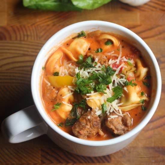Creamy Sausage & Tortellini Soup - Recipe photo by devimcdonald