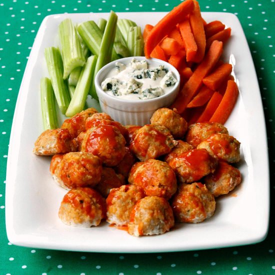 Buffalo Chicken Meatballs - Recipe photo by preppingparties