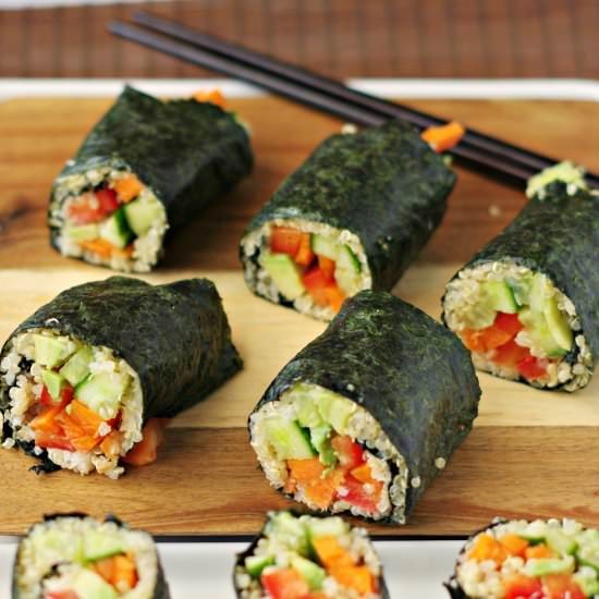 Vegetarian Quinoa Nori Rolls - Recipe photo by Thenoatbook