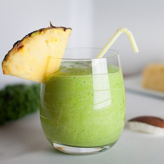 Pina Colada Kale Smoothie - Recipe photo by ourfreshkitchen