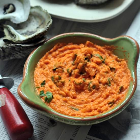 Oysters with Smokey Peach Sauce - Recipe photo by capefearnutrition