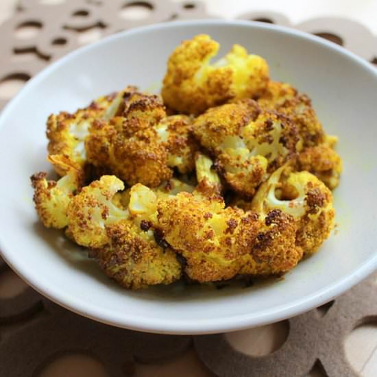 Spiced Coconut Cauliflower - Recipe photo by TwoGreenPeas