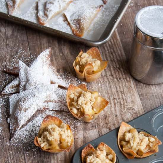 Skinny Apple Pie Won Tons - Recipe photo by The Merchant Baker