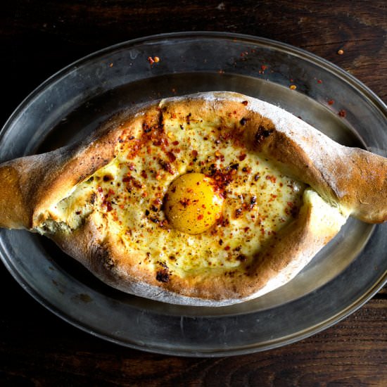 Khachapuri - Recipe photo by Mandy Lee @ Lady and Pups