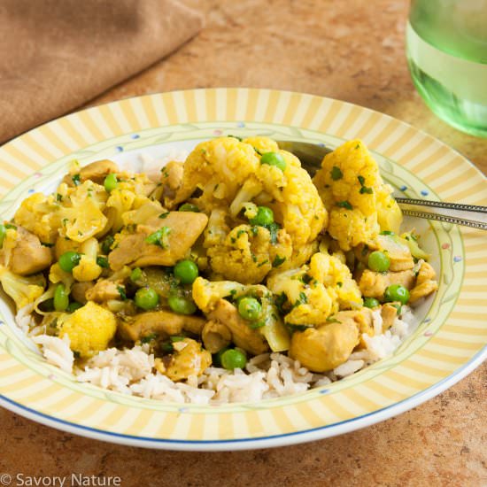 Chicken and Cauliflower Curry - Recipe photo by SavoryNature