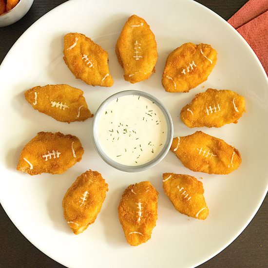 Chicken Nugget Footballs - Recipe photo by culinaryginger