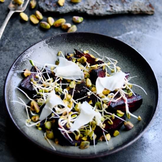 Beetroot Salad with Goat Cheese - Recipe photo by KarlasNordicKitchen