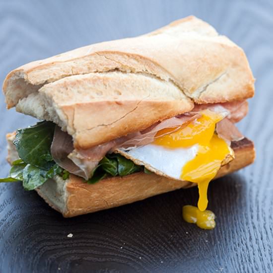 Fried Duck Egg Sandwich - Recipe photo by SpachetheSpatula
