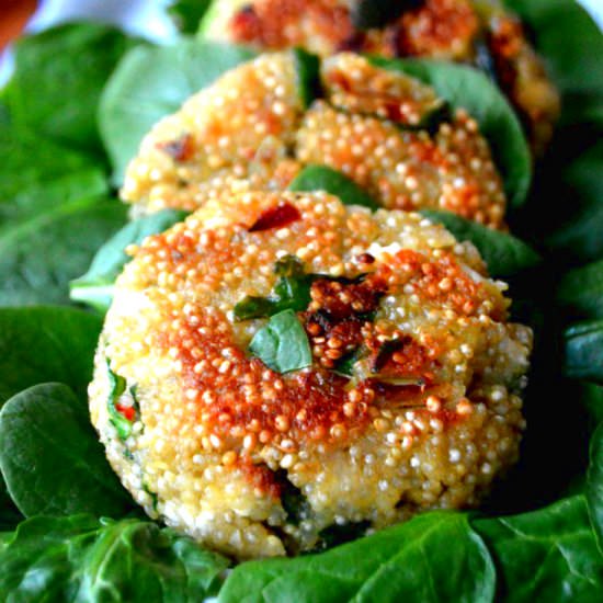 Spinach and Feta Quinoa Patties - Recipe photo by Dels cooking twist