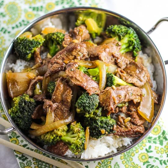 Takeout-Style Beef and Broccoli - Recipe photo by Honest and Tasty