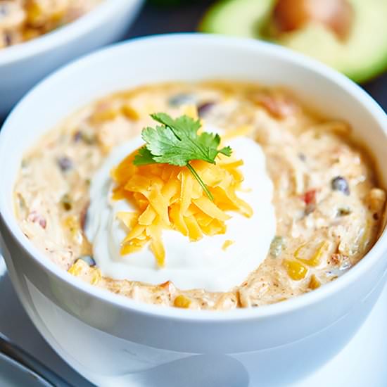 Crockpot Jalapeno Chicken Chili - Recipe photo by showmetheyummy