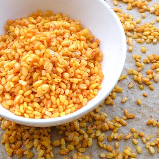 Oven Roasted Mung Dal - Recipe photo by mmskitchenbites