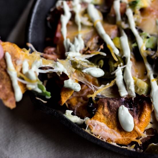 Sweet Potato Nachos - Recipe photo by thewholebite