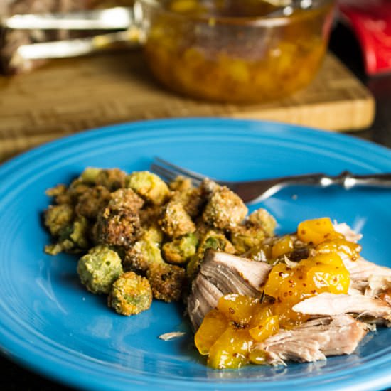 Pork Shoulder with Peach Sauce - Recipe photo by Chattavore