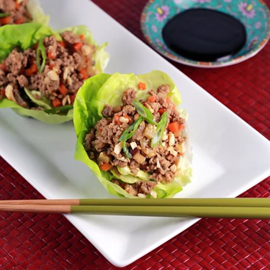 Lettuce Wraps with Ground Turkey - Recipe photo by Jessica Gavin