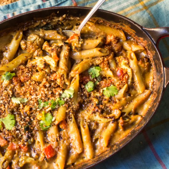 Curried Cauliflower Mac and Cheese - Recipe photo by TheWimpyVegetarian