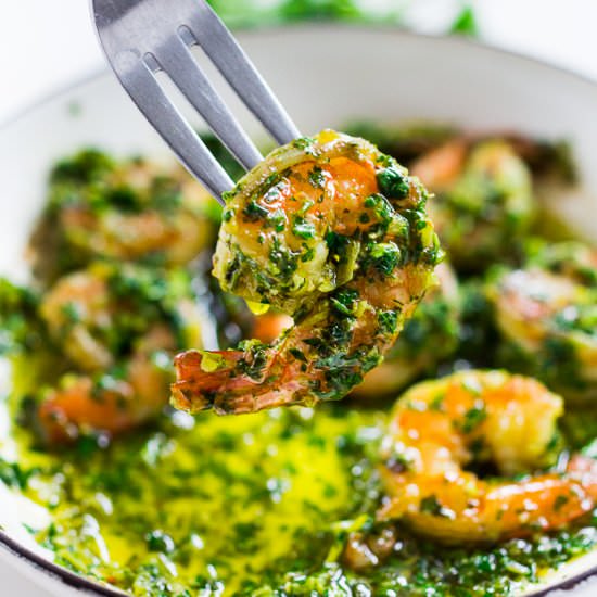 Chimichurri Shrimp - Recipe photo by Feasting at Home