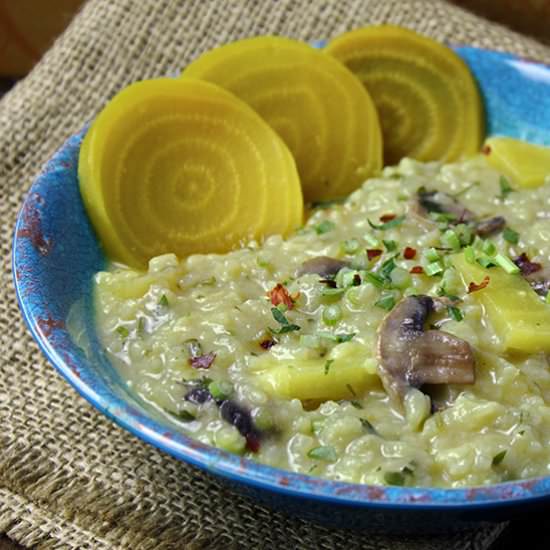 Golden Beet Risotto | Vegan&Low-Fat - Recipe photo by veganlovlie