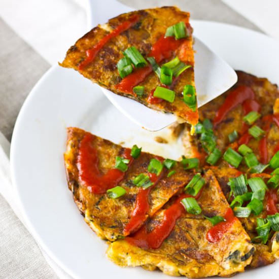 Pan-Fried Everything Pancake - Recipe photo by savoringspoon