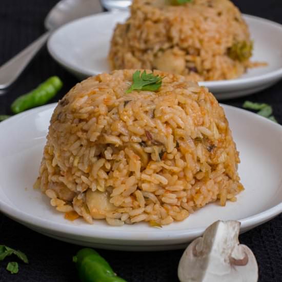 South Indian Mushroom Biriyani - Recipe photo by kannammacooks