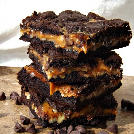 Easy Caramel Brownies - Recipe photo by cupcakestocaviar