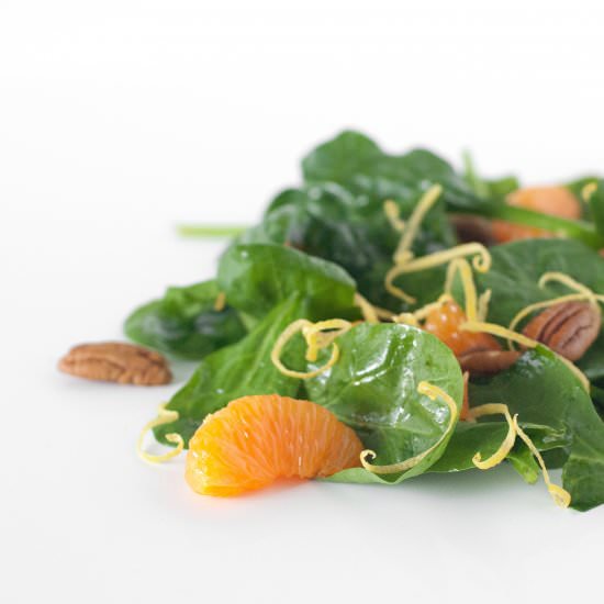 Mandarin Pecan Spinach Salad - Recipe photo by The Primal Desire