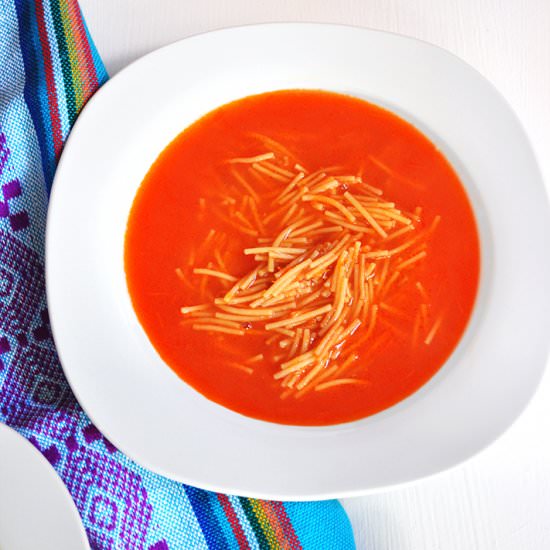 Sopa de Fideo - Recipe photo by thymeandlove