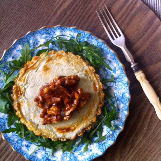 Blue Cheese Tarts & Candied Walnuts - Recipe photo by selmastable