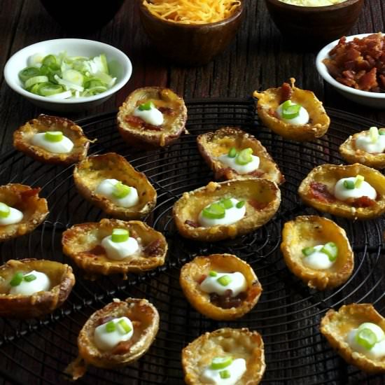 Three-Cheese Mini Potato Skins - Recipe photo by simply sated