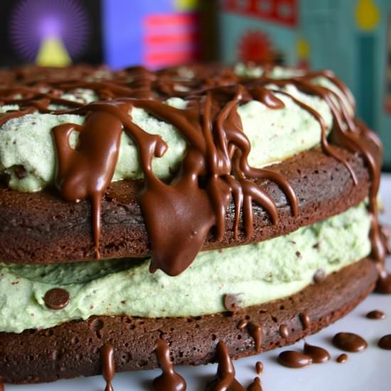 Brownie & Mint Chip Ice Cream Cake - Recipe photo by youreananimal