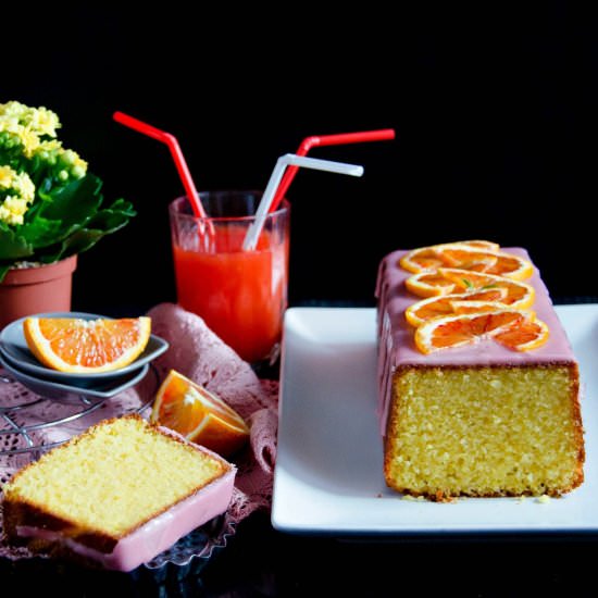 Blood Orange Polenta Cake - Recipe photo by PastryWorkshop