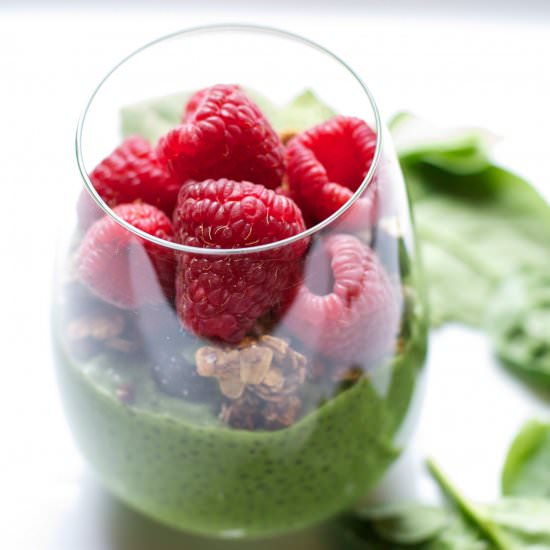 SuperGREEN Chia Pudding - Recipe photo by Poppies and Papayas