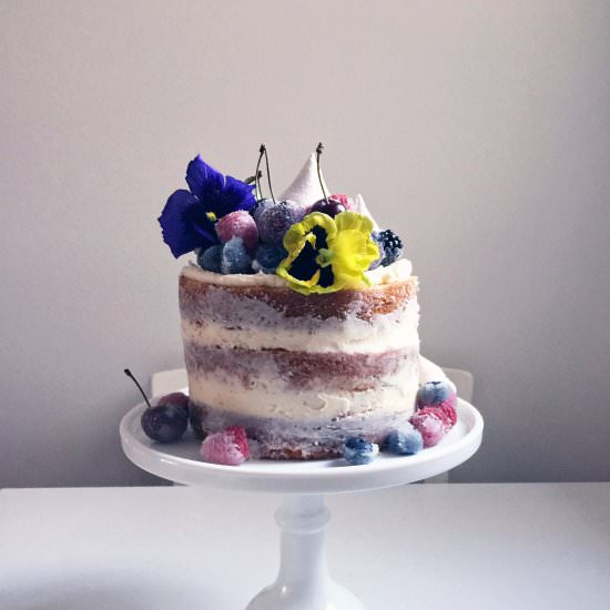 Naked Vanilla Cake - Recipe photo by Bailey Ana Cakes