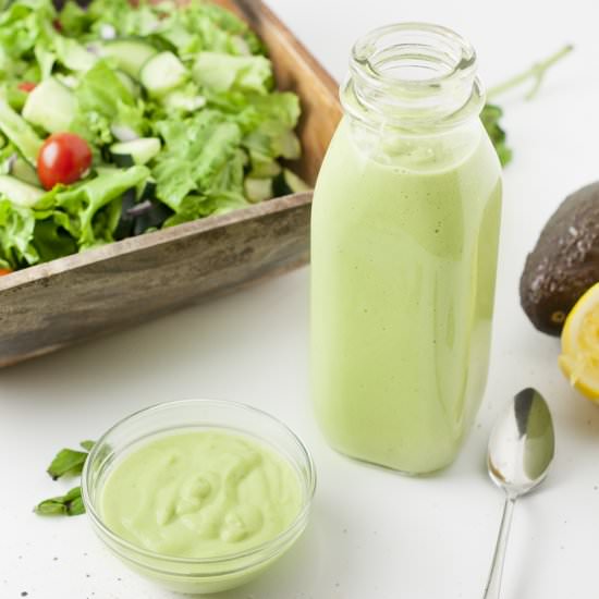 Creamy Lemon Avocado Salad Dressing - Recipe photo by sprouting healthy habits