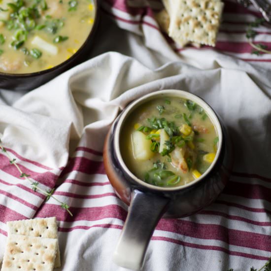 Healthy Shrimp and Corn Chowder - Recipe photo by My Diary of Us