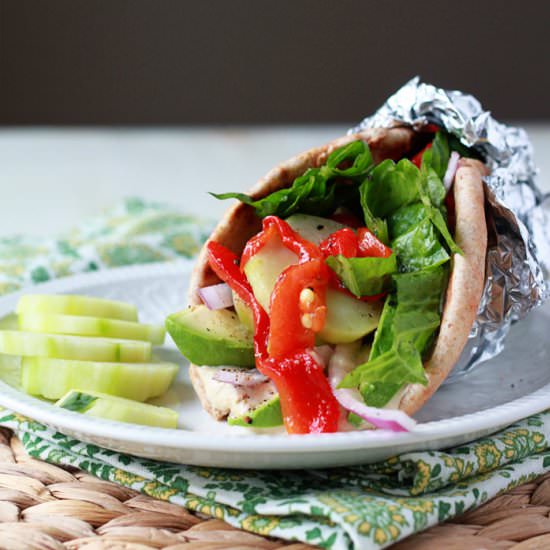 Vegan Hummus Avocado Gyro - Recipe photo by Kitchen Treaty