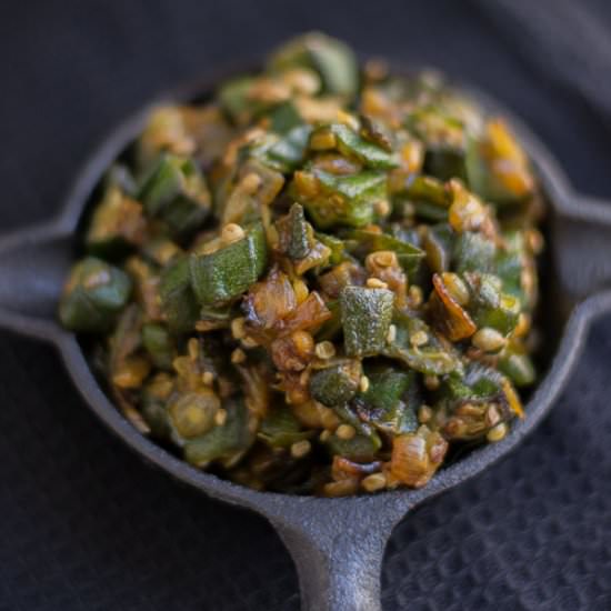 Vendakkai Poriyal – Okra Stir-Fry - Recipe photo by kannammacooks