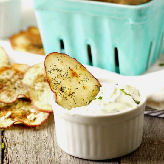Baked Dill and Onion Chips - Recipe photo by healthyrecipeecstasy