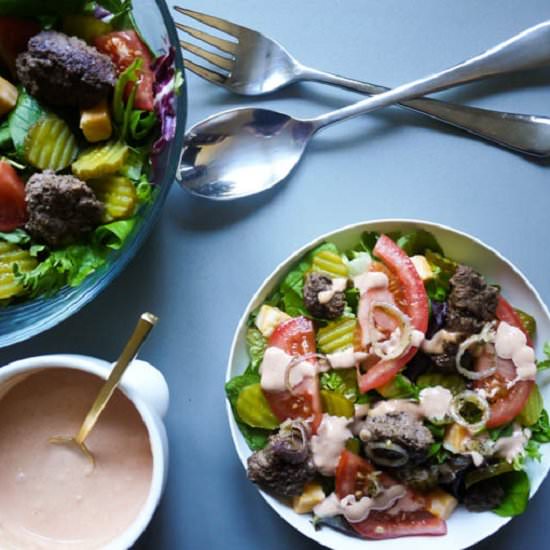 Cheeseburger Salad with Fry Sauce - Recipe photo by eatmorefoodproject