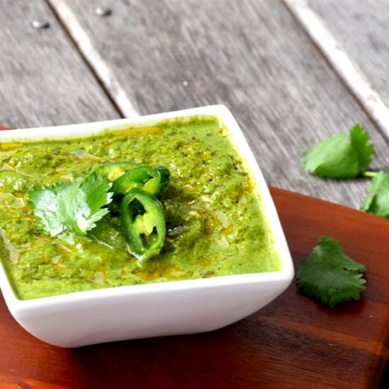 Coriander green chilli garlic pesto - Recipe photo by Eat as you Like