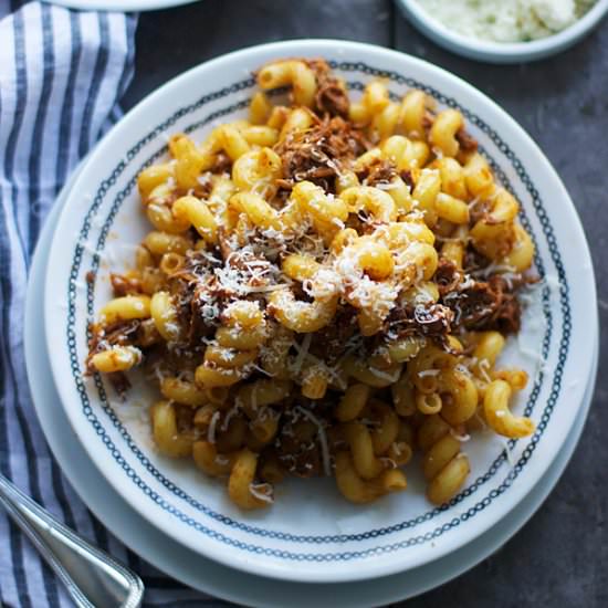 Beer and Balsamic Braised Pork - Recipe photo by cookingforkeeps
