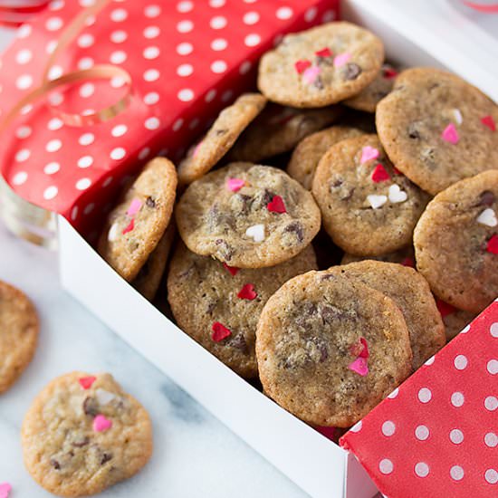 Valentine Chocolate Chip Cookies - Recipe photo by bakelovegive