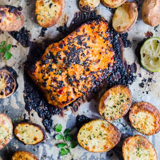 Baked sesame salmon - Recipe photo by atilio