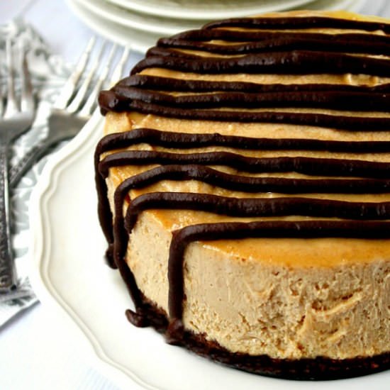 Vegan Peanut Butter Cheesecake - Recipe photo by thehealthyfamilyandhome