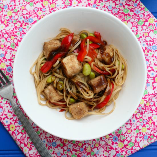 Tamarind Noodles with 5 Spice Tofu - Recipe photo by chilliandmint