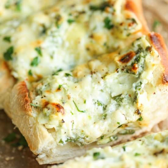 Spinach & Artichoke Dip Bread - Recipe photo by damndelicious