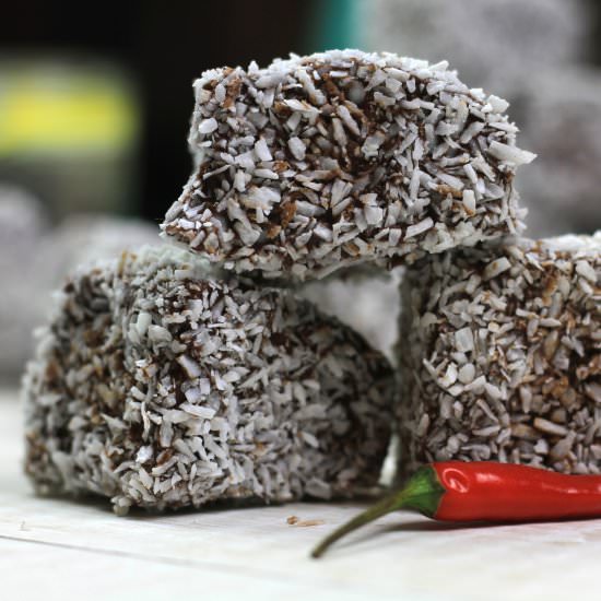 Chilli Chocolate Lamingtons - Recipe photo by iamchef