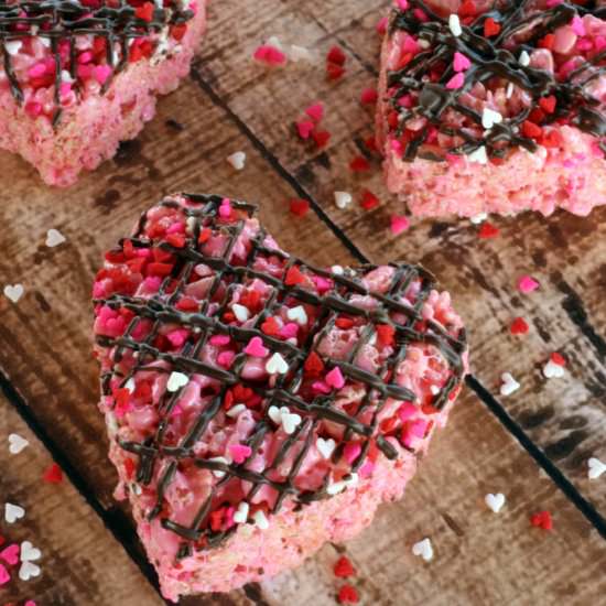Strawberry Rice Krispie Treats - Recipe photo by Midwestern Moms