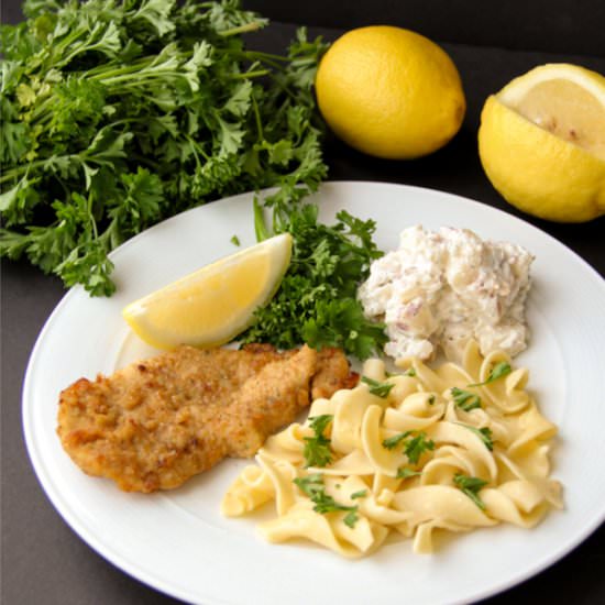 Simple Austrian Schnitzel - Recipe photo by BrightGreenDoor