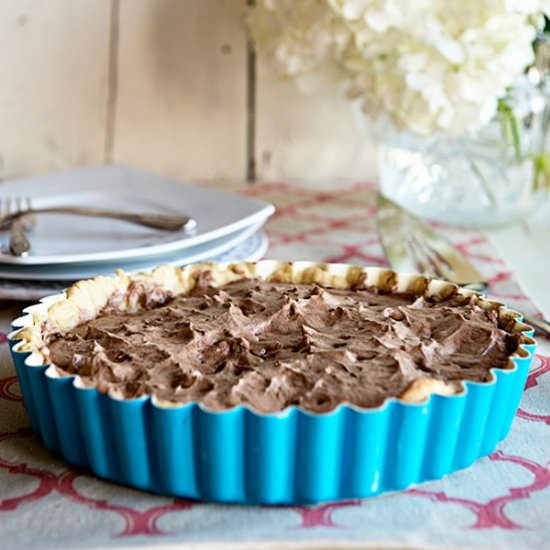 Caramel Custard Pie - Recipe photo by DineandDish
